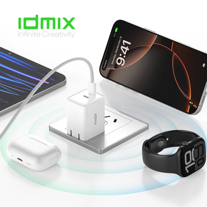 idmix Power Cube 47W 雙C充電器(P47)