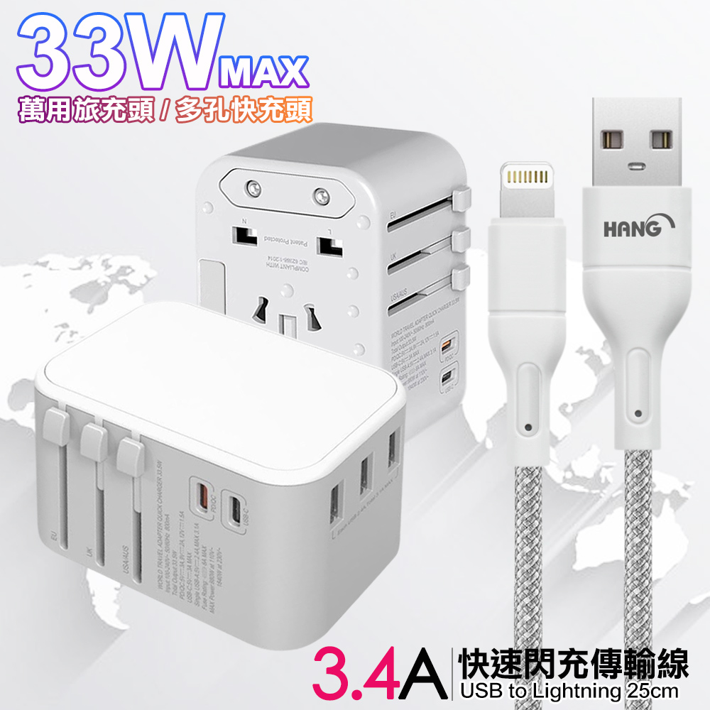 CITY BOSS +高密編織線USB-iphone/ipad/Lightning 25cm(灰)
