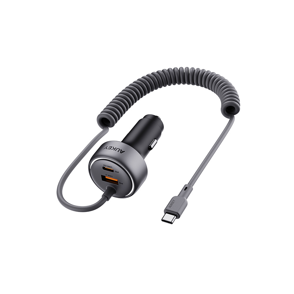 自帶線3孔75W  PD快充車用充電器/點菸器(CC-P2)