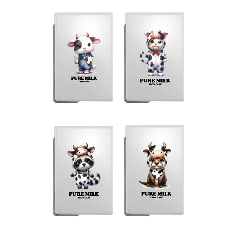 TRON Magsafe雙面磁吸自帶線行動電源 乳牛紋小動物 支架 充電器