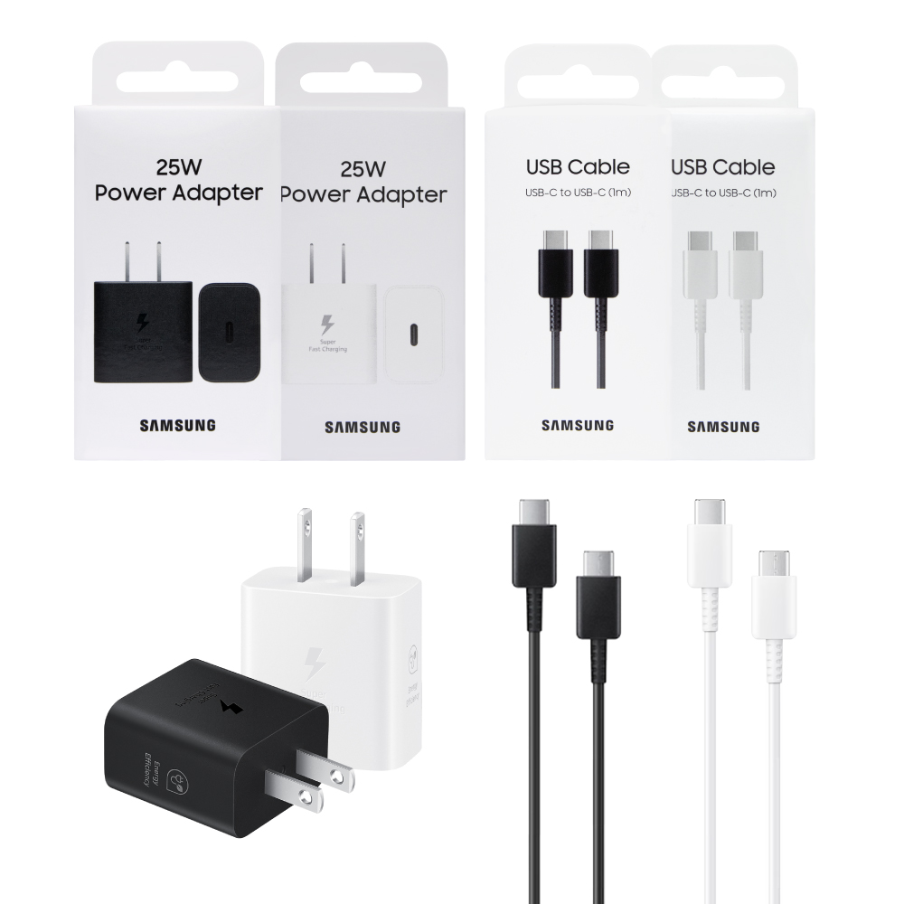 Samsung 三星 原廠 25W PD 3.0超快充T2510+3A,1m 雙Type C 線DA705 (台灣公司貨) 黑色