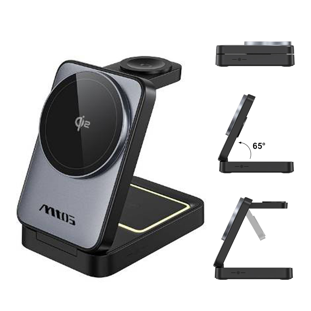 MTO Qi2三合一磁吸無線充電器 MS-31