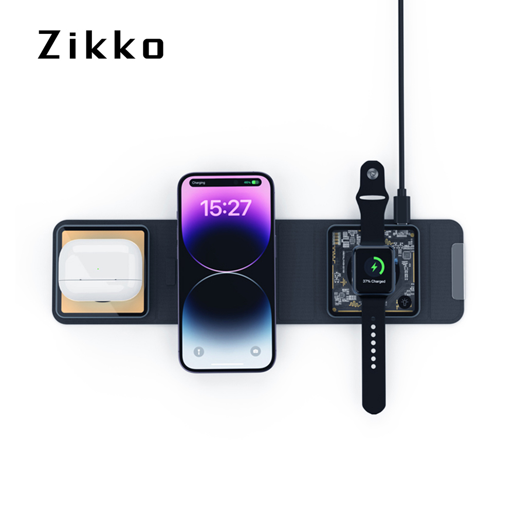 Zikko 即刻 四合一皮匣式摺疊磁吸無線充電座ZKUD002