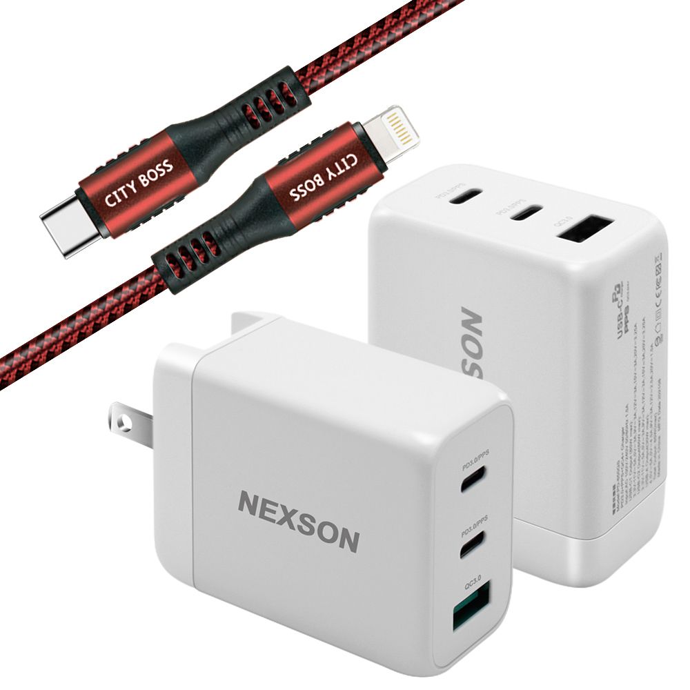 NEXSON 迷你Gan 65W氮化鎵PD+QC充電器白（其他規格）