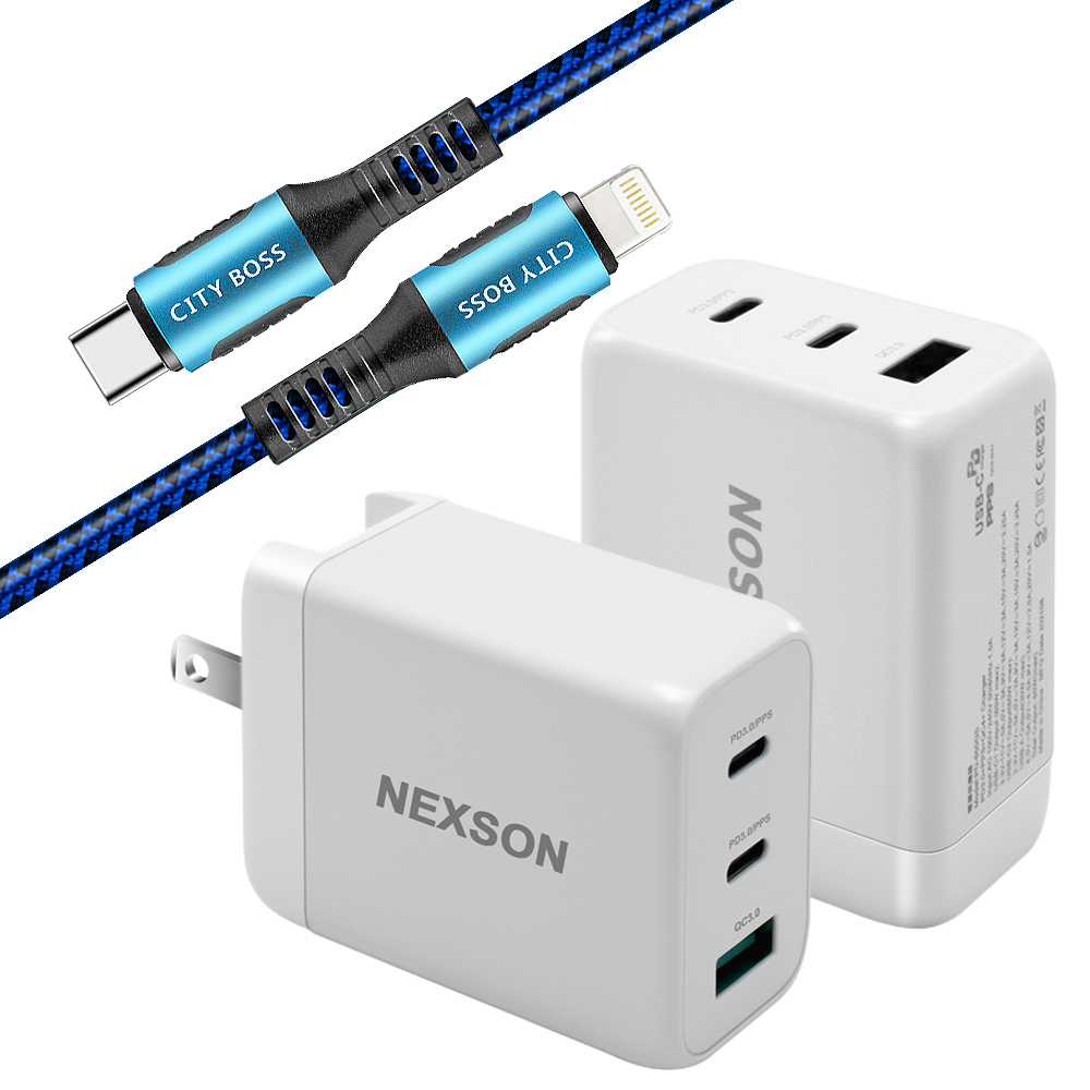 NEXSON 迷你Gan 65W氮化鎵PD+QC充電器白（其他規格）