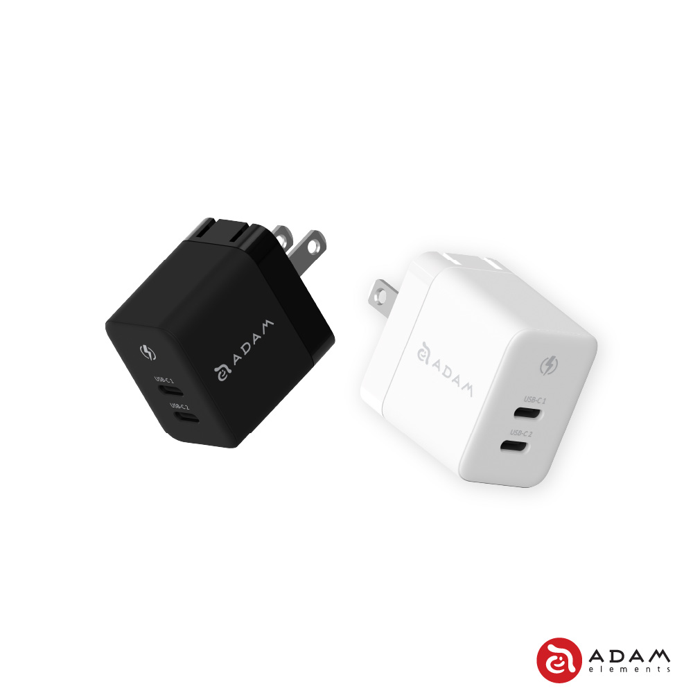 ADAM 亞果元素 OMNIA X35C GaN氮化鎵 35W雙孔智慧分流迷你快速電源供應器
