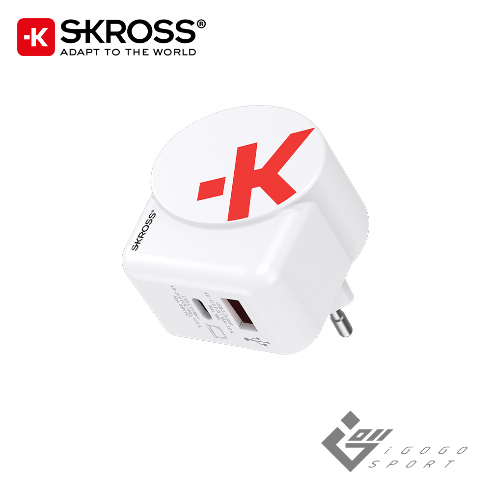 Skross 65W Type-C/USB PD快充歐規氮化鎵充電器(1A1C)