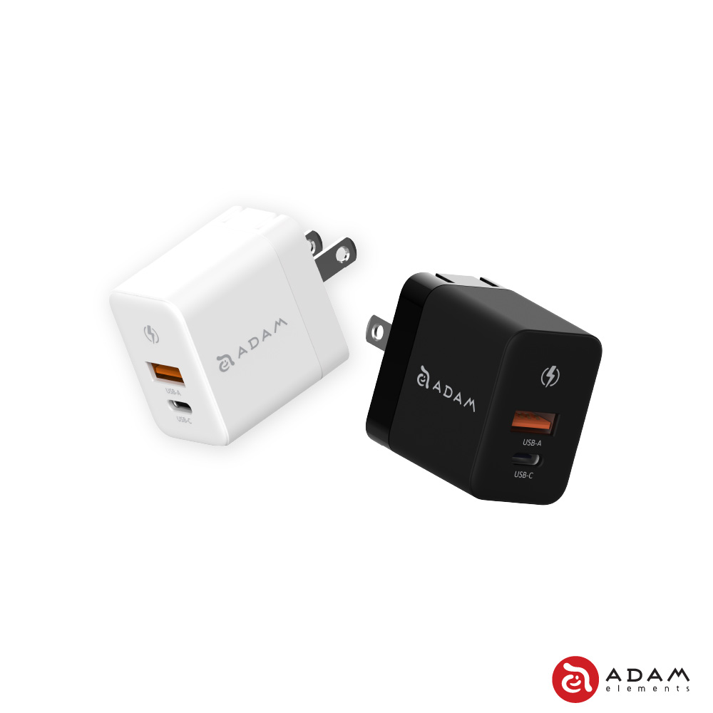 ADAM 亞果元素 OMNIA X35A GaN 35W 雙孔迷你快速電源供應器 美規