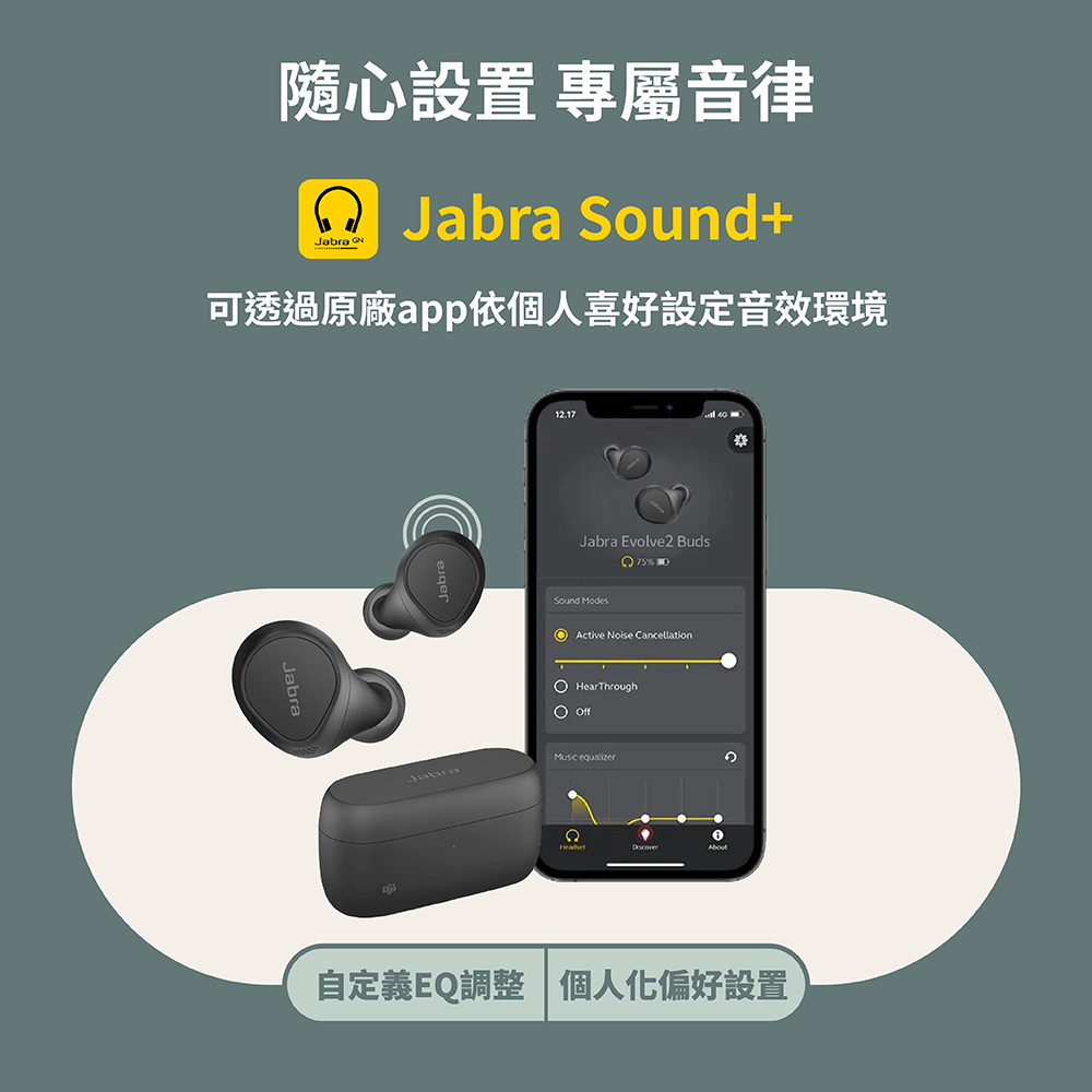 Jabra】Evolve2 Buds商務會議多點藍牙真無線耳機- Global Mall 環球Online