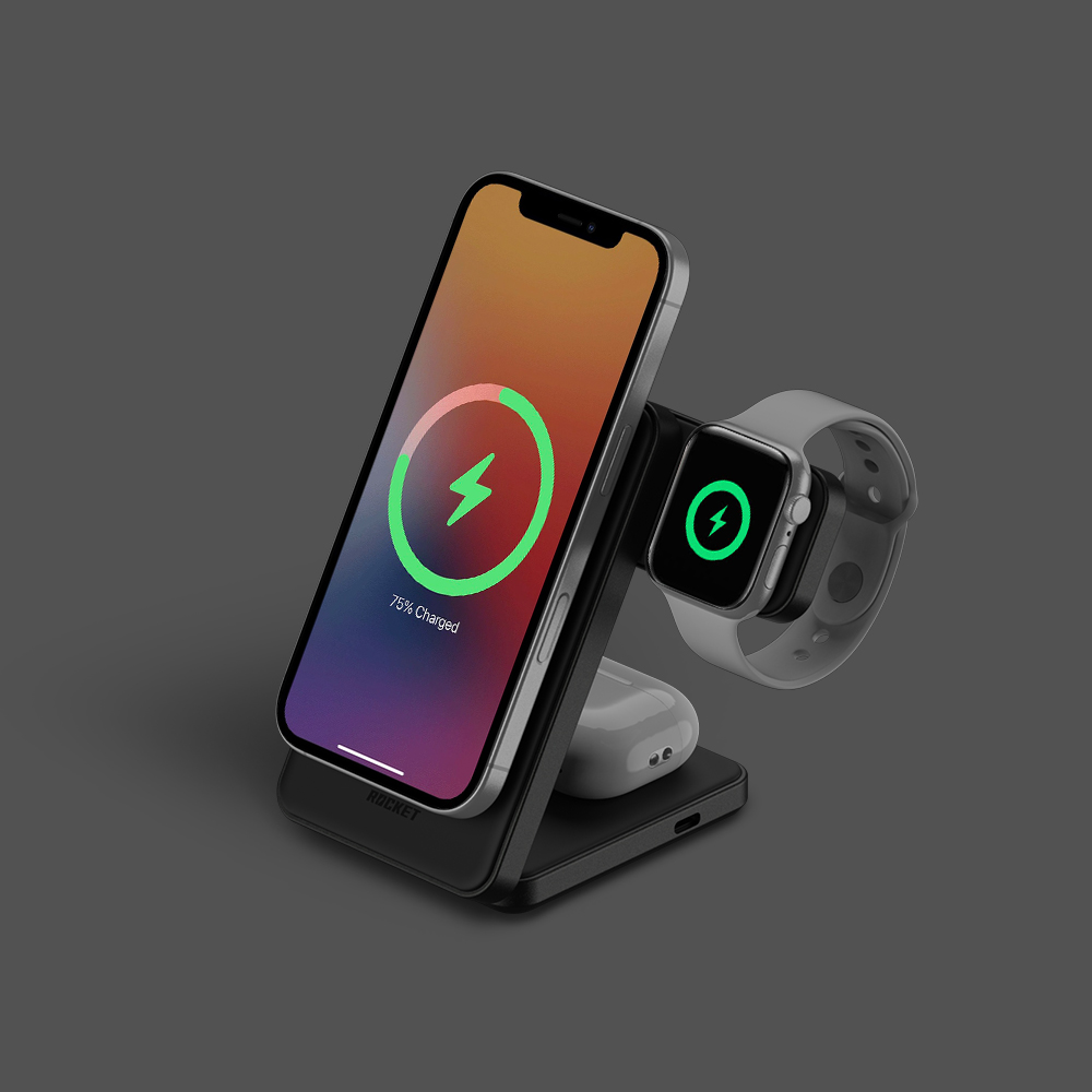 nopea Qi2 三合一折疊無線充電器
