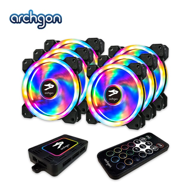 archgon 亞齊慷 Hanabi 60 PWM RGB 電競風扇組(6入) (RGBCF26)