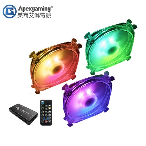 Apexgaming 美商艾湃 電競  ARGB魔眼風扇組 AC-120SR (3入)