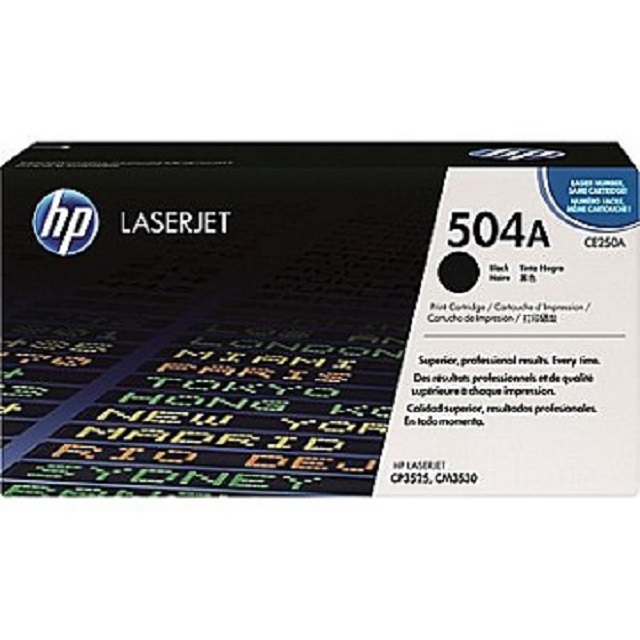 HP 惠普 CE250A/250A/250/504A 原廠黑色碳粉匣 HP CLJCP3525/3525dn/3525n/CM3530/3530MFP/3530fs MFP