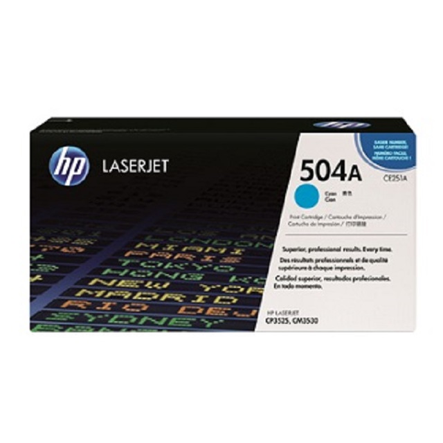 HP CE251A/251A/504A 原廠藍色碳粉匣 HP CLJCP3525/3525dn/3525n/CM3530/3530MFP/3530fs MFP 
