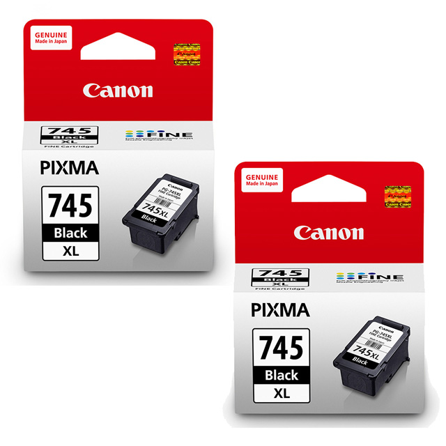 Canon 佳能 PG-745XL 原廠黑色高容量墨水匣(2黑)(適用:MG2470/MG2570/MG3070/MG3077/TS3170/MX497/IP2870/TR4670)