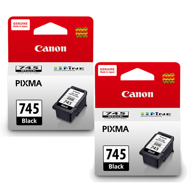 Canon 佳能 PG-745 原廠黑色墨水匣(2黑)(適用:MG2470/MG2570/MG3070/MG3077/TS3170/MX497/IP2870/TR4670)