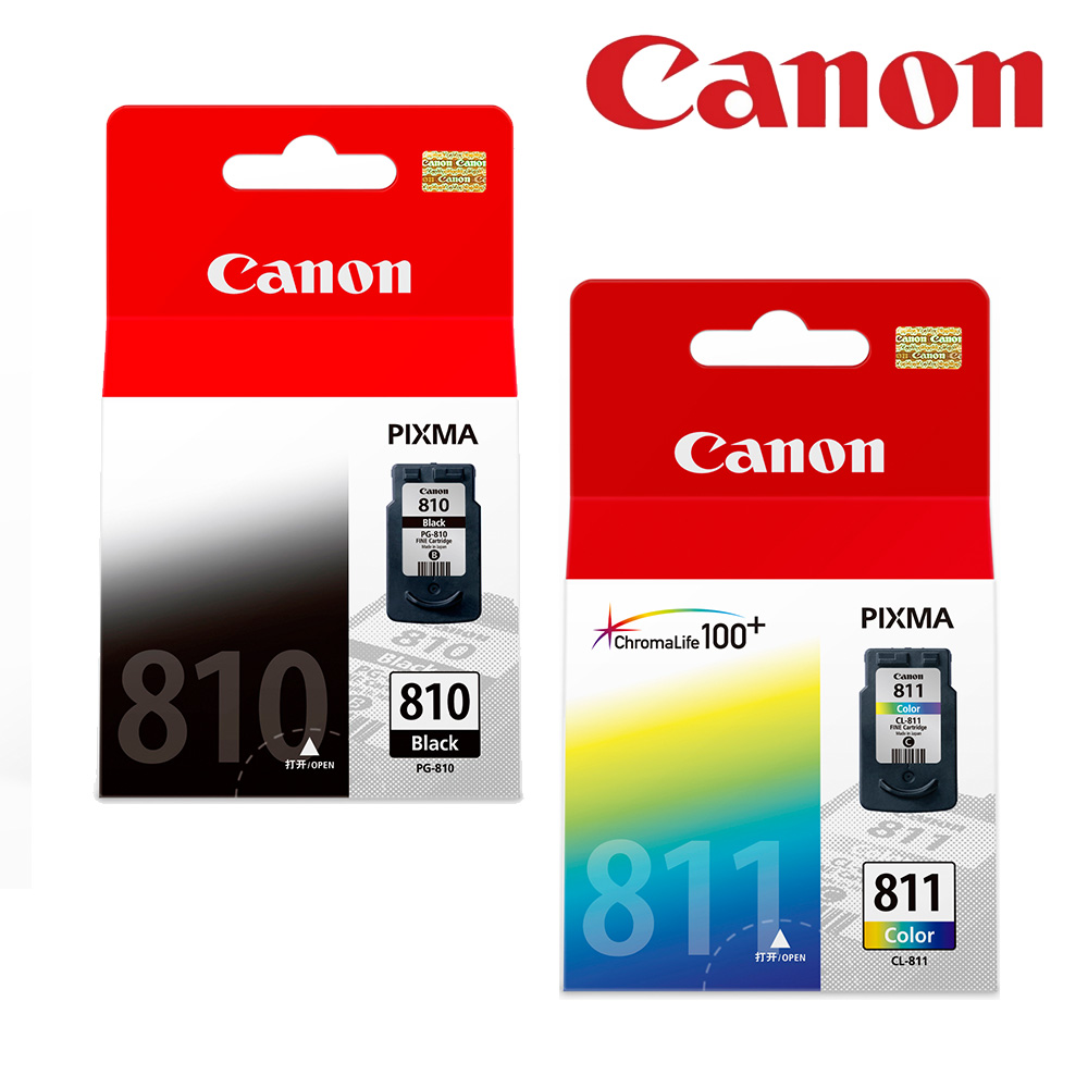 Canon 佳能 PG-810+CL-811 原廠墨水組 (1黑+1彩) (適用 MX347/MX357/MX366/MX416/MX426/MP486/MX328/MX338/IP2770)
