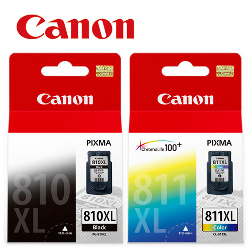 Canon 佳能 PG-810XL+CL-811XL 高容量組合(1黑+1彩) (適用 MX347/MX357/MX426/MP268/MP486/MX328/MX338/IP2770)