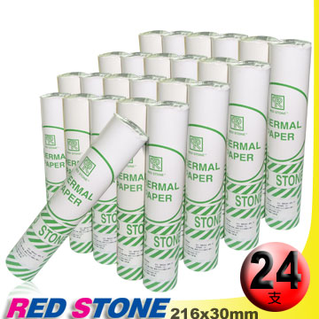 RED STONE 紅石 日本進口傳真紙21630M(A4尺寸)~24入優惠組
