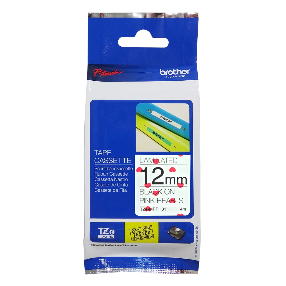 BROTHER 兄弟牌 TZe-MP PH31 創意護貝標籤帶 ( 12mm 心心相印 )