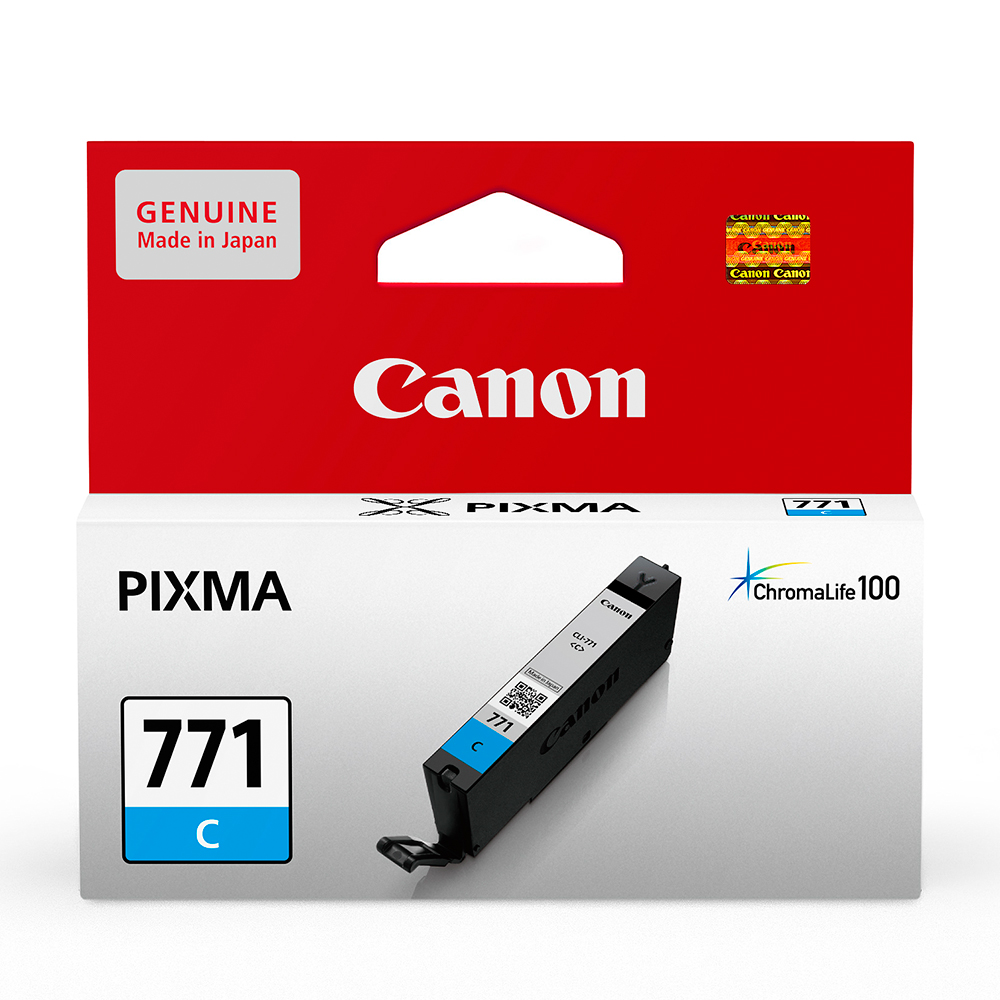 Canon 佳能 CLI-771C 原廠藍色墨水匣(適用型號:MG5770MG6870MG7770)