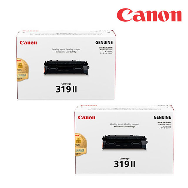 Canon 佳能 CRG-319BK II 原廠黑色高容量碳粉匣_2入超值組(適用:LBP253dw、LBP6300、LBP6650、MF5980、MF6180)