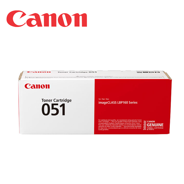Canon 佳能 CRG-051 原廠黑色碳粉匣(適用機型：LBP162w、MF267dw、MF269dw)
