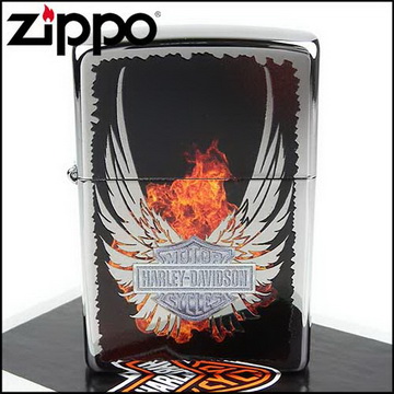 Zippo 美系~哈雷~Harley-Davidson-翅膀圖案設計打火機（其他規格）