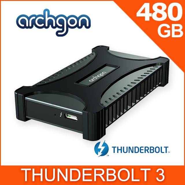 archgon 亞齊慷 X70 II 外接式固態硬碟480GB Thunderbolt 3 (曜石黑)(MS-7216-TB3TI480)