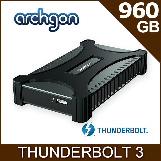 archgon 亞齊慷 X70 II 外接式固態硬碟960GB Thunderbolt 3 (曜石黑)(MS-7216-TB3TI960)