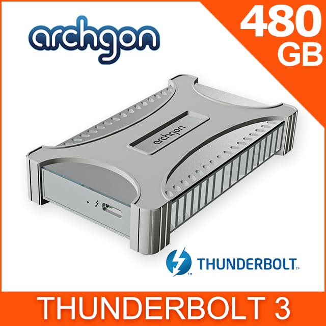 archgon 亞齊慷 X70 II 外接式固態硬碟480GB Thunderbolt 3 (鑽石銀)(MS-7216-TB3SV480)