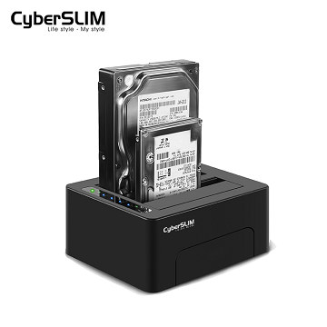 CyberSLIM 2.5吋/3.5吋雙層硬碟外接盒 SSD 2.5吋固態硬碟盒 USB3.0 S2-U3C6G PLUS（其他規格）