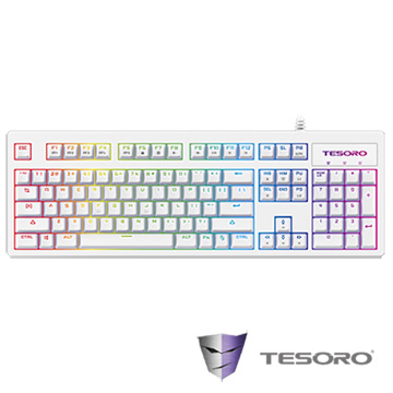 TESORO 鐵修羅 Excalibur RGB V2神劍幻彩版機械式鍵盤-紅軸中文白