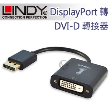 LINDY 林帝 主動式 DisplayPort 轉 DVI-D 轉接器 (41734)