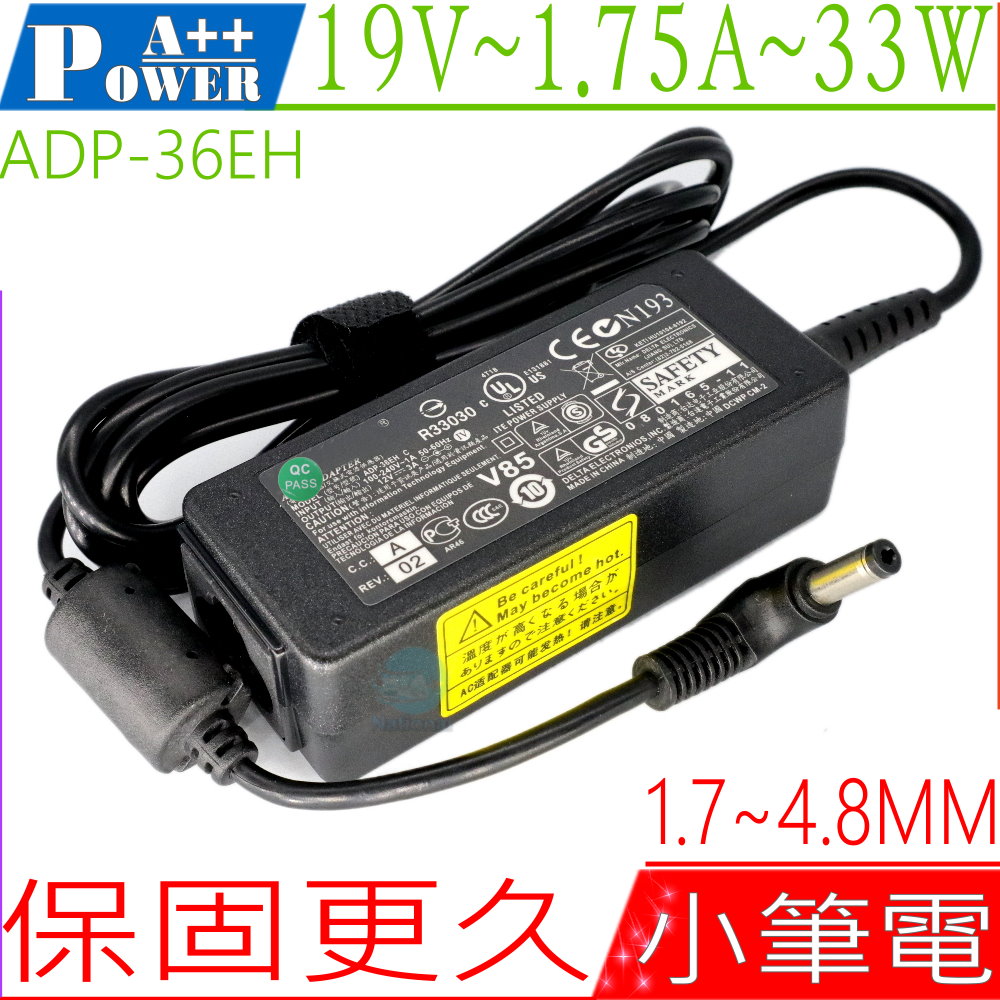 12V 3A 36W 充電器 適用 ,EEPC ADP-36EH C,R33030 900A,904HA,1002HA,R2E R2HV,S101,SV1 1000,1000H,1002HA,1000XP,S101  1000HD,1000HE,1000HG,1000XP  1003HAG,1004DN,ADP-36EH C,R33030 (原廠規格)