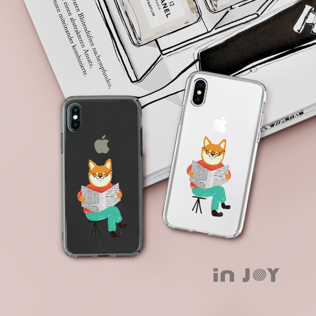 INJOY mall iPhone 6(s) 插畫風俏皮柴犬透明 防摔手機殼 保護殼