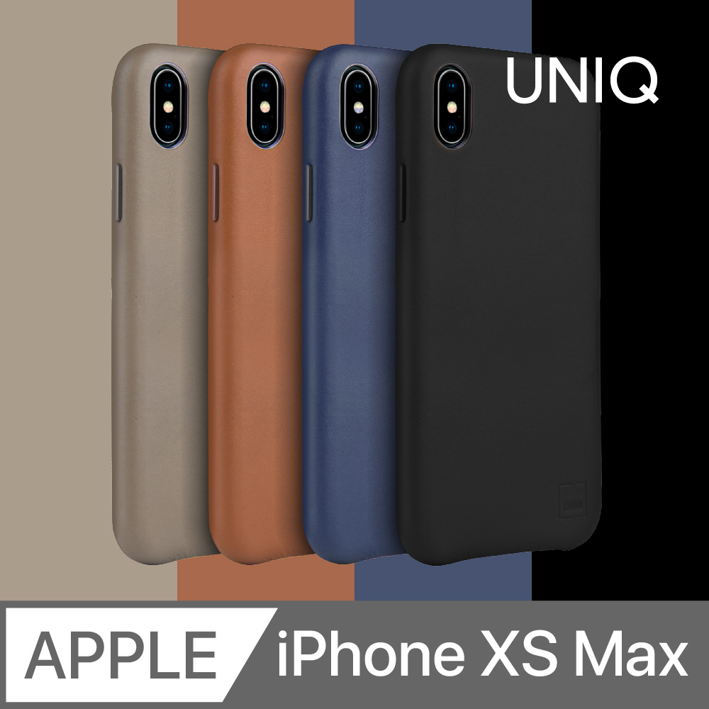 UNIQ iPhone XsMAX 真皮插卡手機保護殼