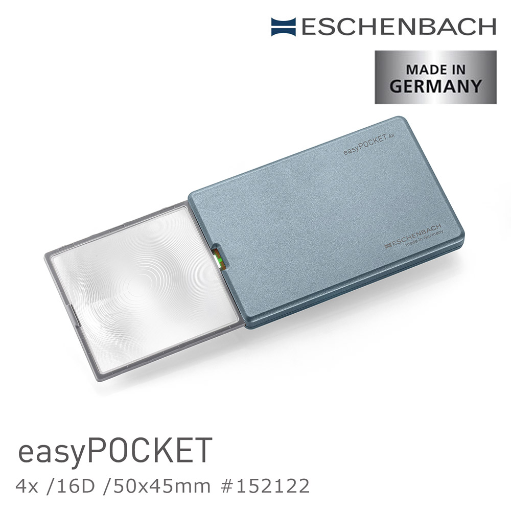 Eschenbach 宜視寶 4x/16D/50x45mm 德國製LED攜帶型非球面放大鏡 海星藍 152122（其他規格）