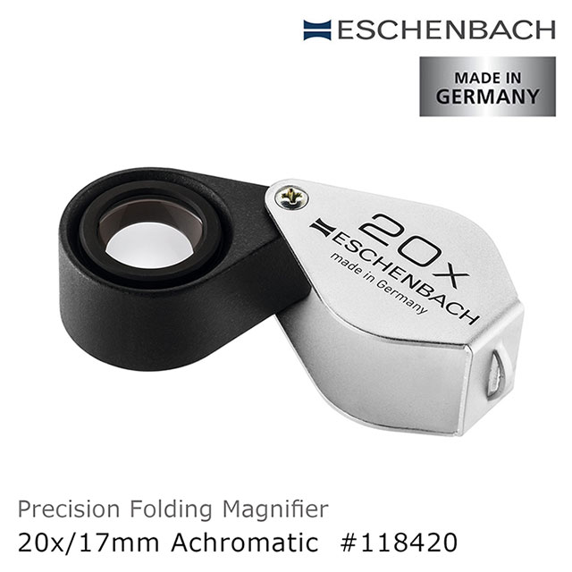 Eschenbach 宜視寶 20x/17mm 德國製金屬殼消色差珠寶放大鏡 118420