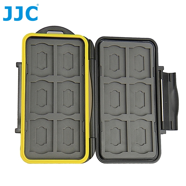 JJC 記憶卡儲卡盒記憶卡收納盒MC-SDMSD24(可保存SD和Micro SD卡各12張;防撞防潑水)記憶卡儲存盒保存盒儲盒