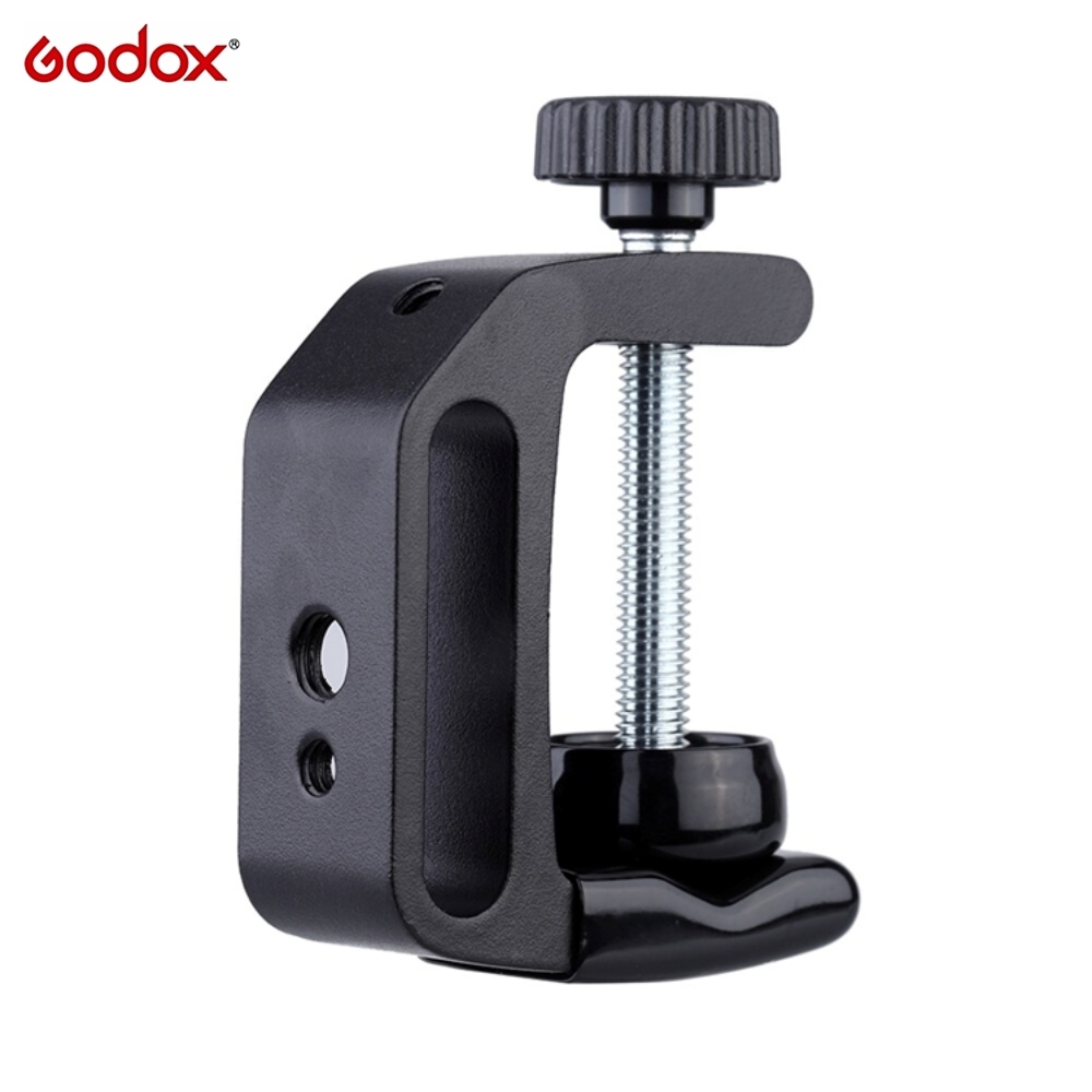 Godox 神牛 多功能固定Q型夾座(金屬;附1/4"和3/8"可掛閃燈電池盒電瓶)Q-type防滑懸掛支架
