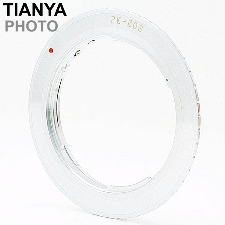 Tianya 天涯 賓得士PK接轉成佳能EOS接環即轉成EF接環的鏡頭轉接環PK-EOS(亦可裝上EF-S接環相機,適K鏡M鏡A鏡F鏡FA鏡DA鏡星鏡)Pentax轉Canon PK轉EOS