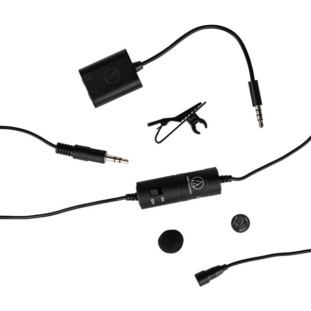 audio-technica 鐵三角 日本領夾式全向電容麥克風ATR3350XiS(含3.5mm耳麥孔手機轉接器,長6米)適智慧手機無反相機錄影機錄音機