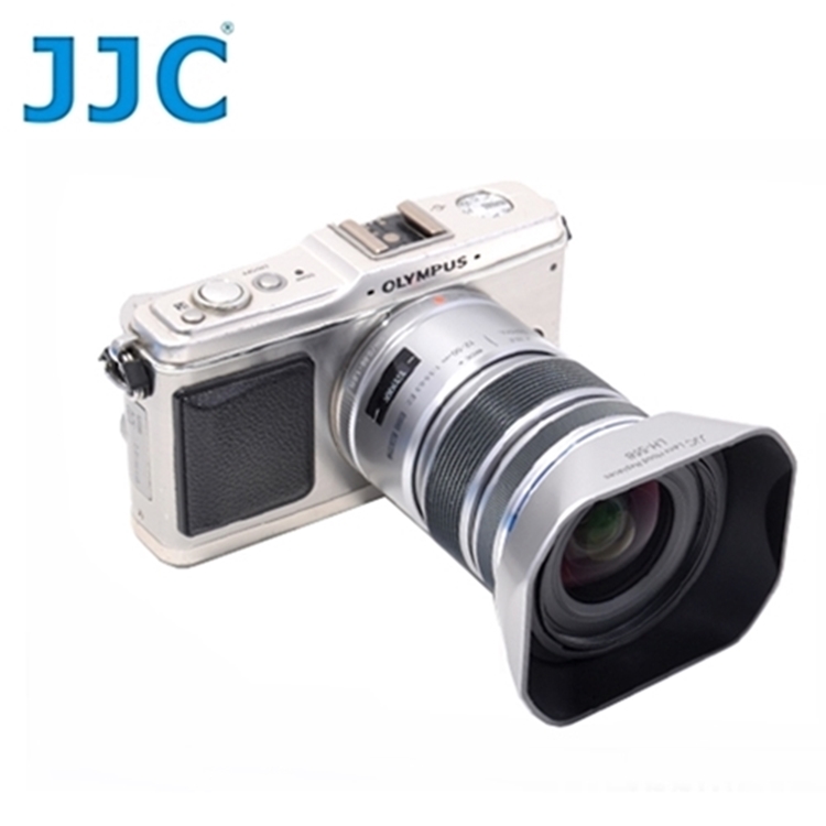 JJC 副廠Olympus遮光罩LH-J55B(銀色)相容奧林巴斯原廠LH-55B遮光罩