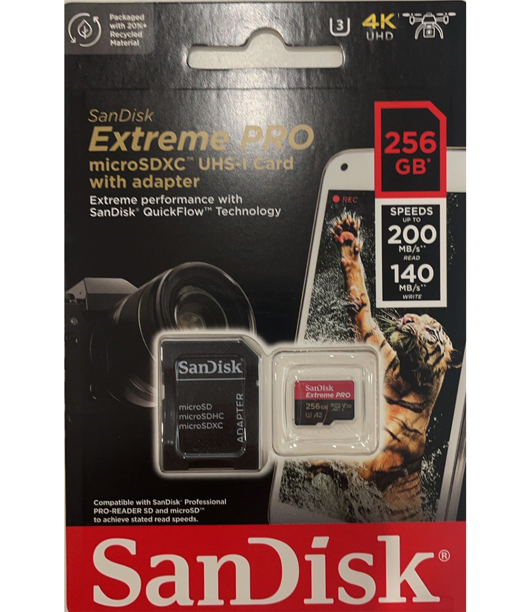 SanDisk Extreme Plus 256GB microSDXC 記憶卡,附轉接器 [未使用新品 SanDisk Extreme Plus 256GB microSDXC 記憶卡,附轉接器 [未使用新品