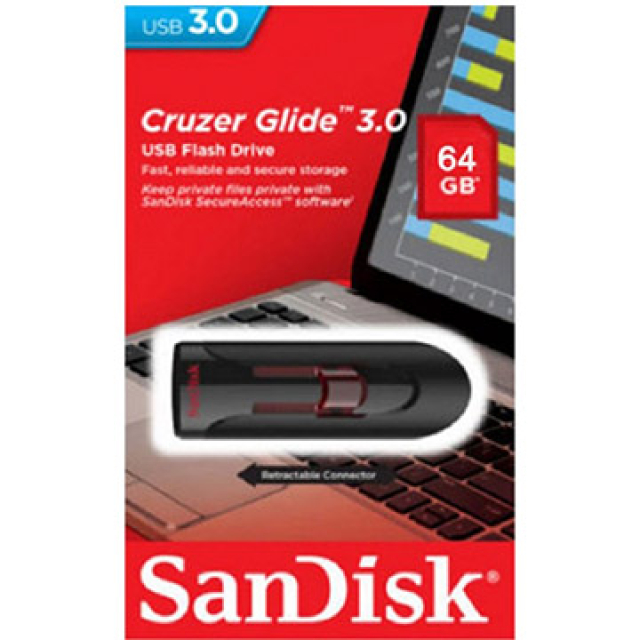 SanDisk 晟碟 64GB Cruzer Glide【SDCZ600-064G】CZ600 USB 3.0 高速隨身碟