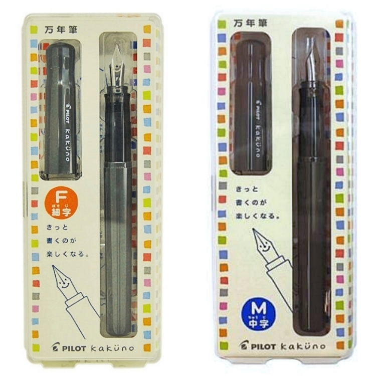 日本微笑鋼筆FKA-1SR-GY黑桿鋼筆KaKuno練字鋼筆笑臉鋼筆M尖鋼筆F尖鋼筆平價鋼筆