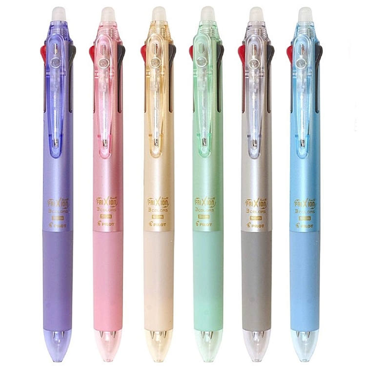 日本FRIXION擦擦筆BALL 3 Slim原子筆LKFBS60UF系列0.38MM黑紅藍3色筆魔擦筆ball pen