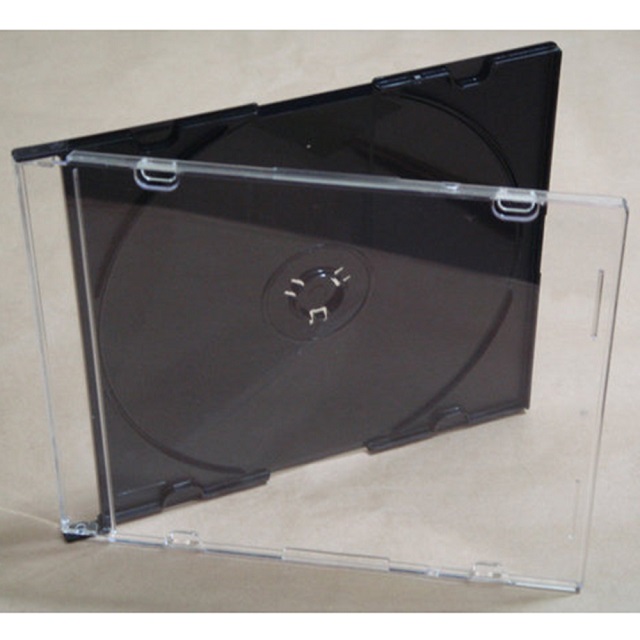 【臺灣製造】12CM專用 5mm slim case黑底PS壓克力CD盒/DVD盒/光碟盒/CD殼 50個（其他規格）