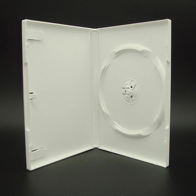 【臺灣製造】單片裝14mm白色PP霧面CD盒/DVD盒/光碟盒/CD殼/有膜 100個